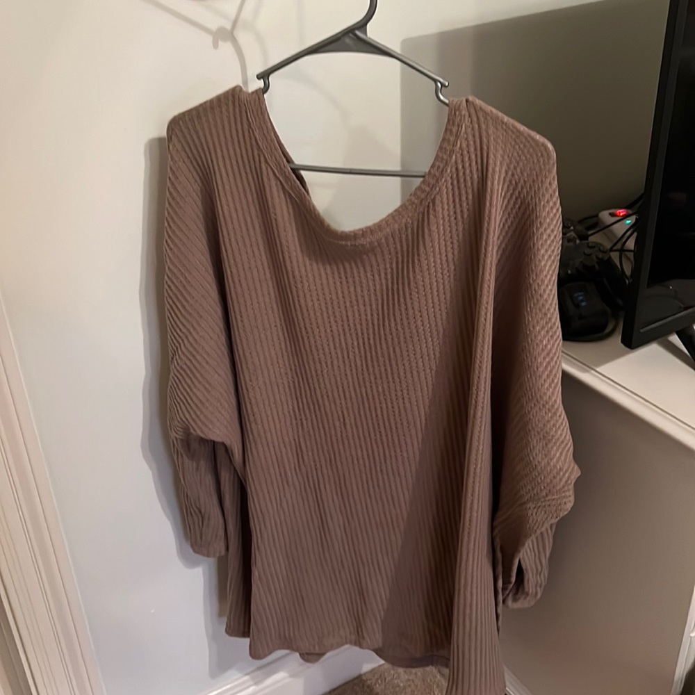 brown sweater that is very comfy